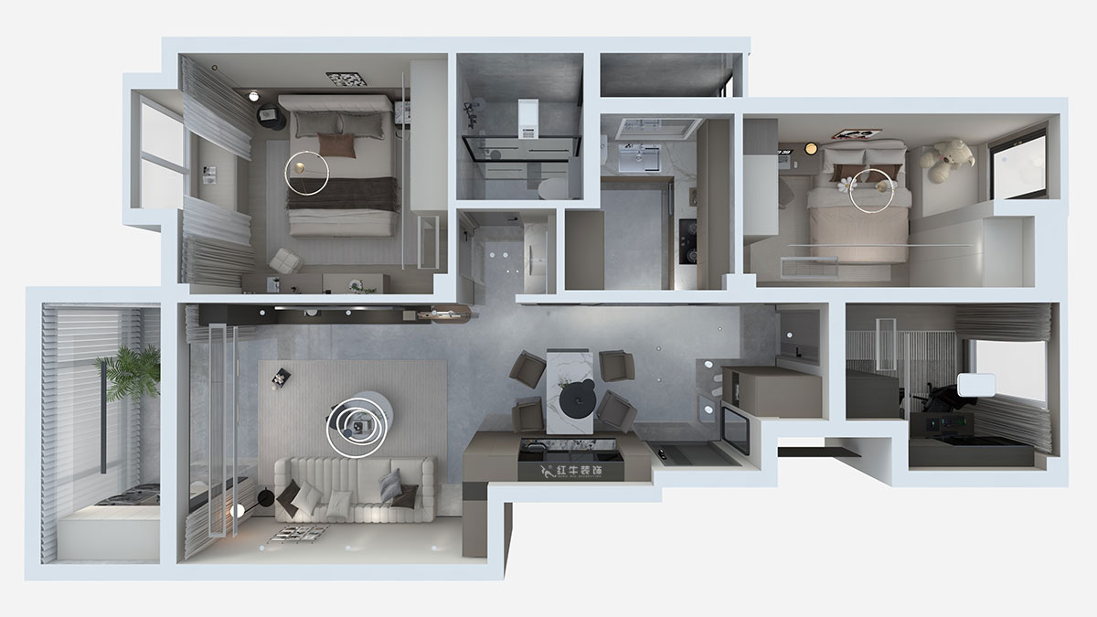 刘萍萍｜紫金华府43-1-902-99㎡-轻奢风格｜3室2厅1卫｜老房装修｜定制家｜全包12